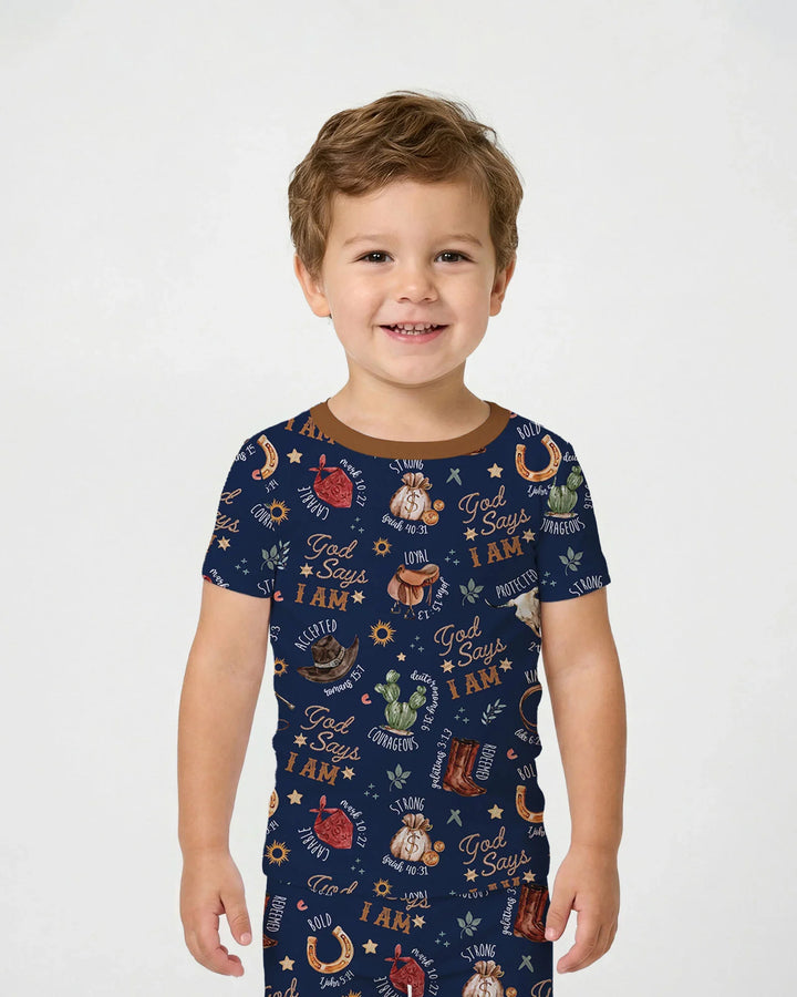 Zweiteiliges, kurzärmliges Pyjama-Set mit Marienkäfern