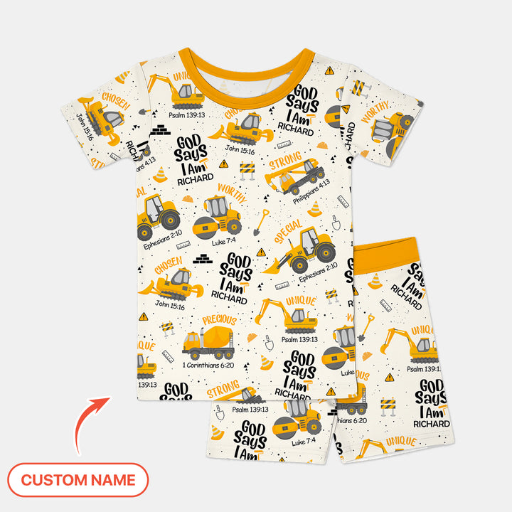 Zweiteiliges Pyjama-Set mit kurzen Ärmeln und Shorts im Sommer-Design