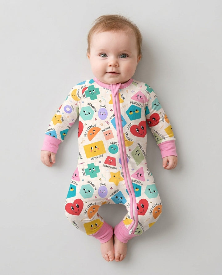Happy Shape Squad Family Matching Bamboo Convertible Zippy