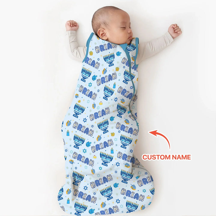 Custom name My First Hanukkah 2025 Sleep Bag
