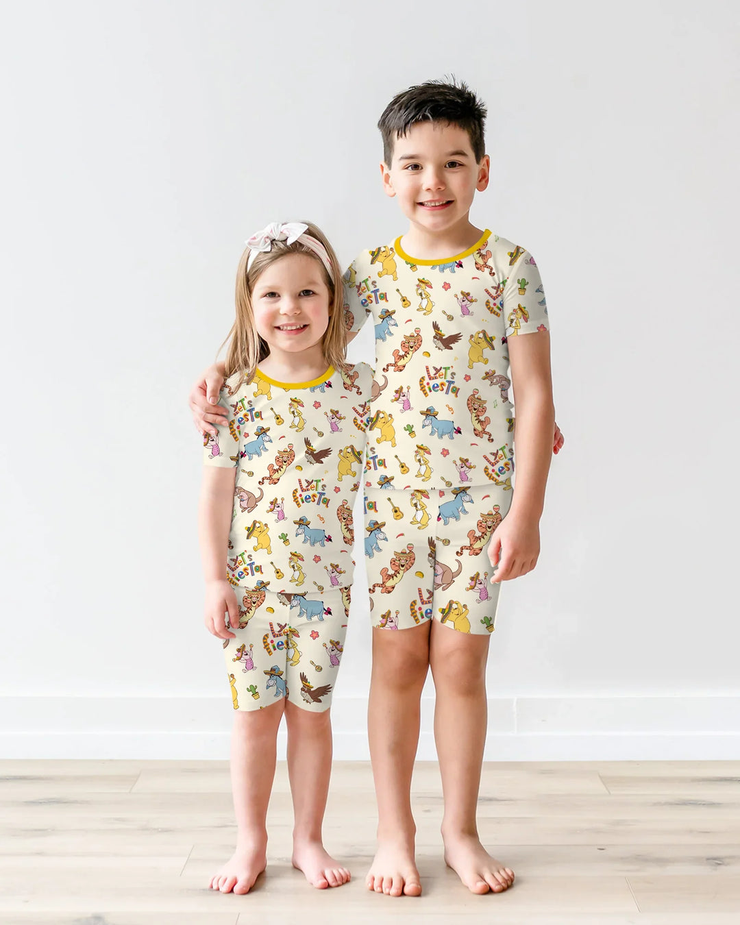 Let's Fiesta Bamboo Two Piece Short Sleeve Shorts Pajama Set
