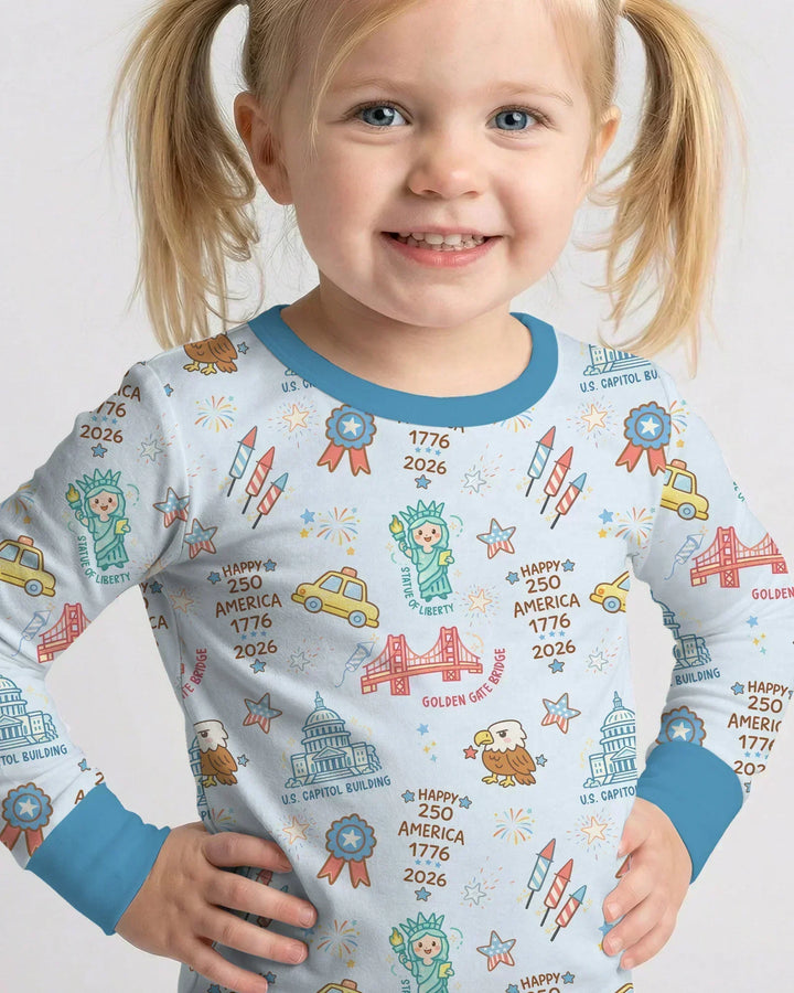 250 Years Of Freedom Two Piece Long Sleeve Pajama Set