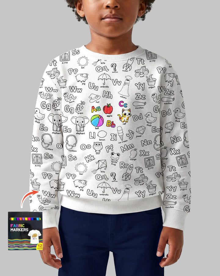 All Colorable Alphabet Crewneck Sweatshirt