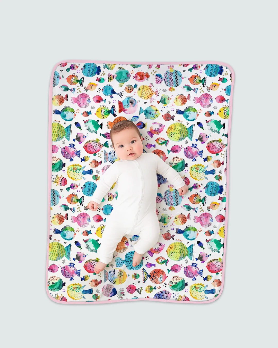 Rainbow Reef Fish Bamboo Blanket