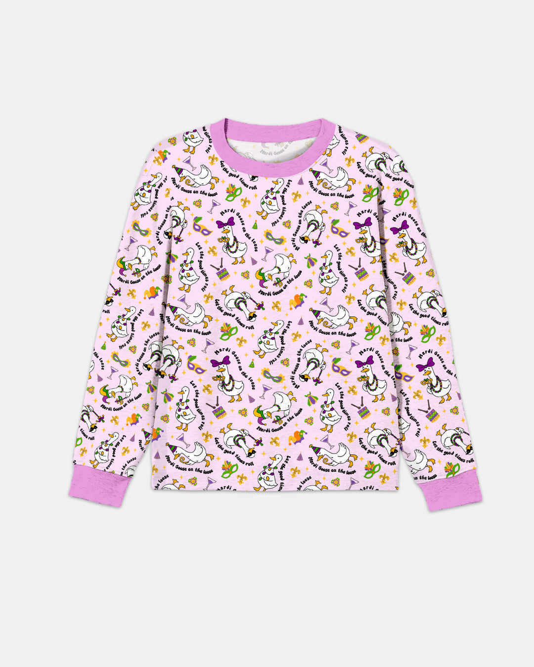 Mardi Gras Silly Goose Men's Pajama Set