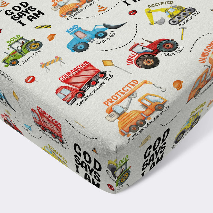 God Says I Am Fitted Crib Sheet