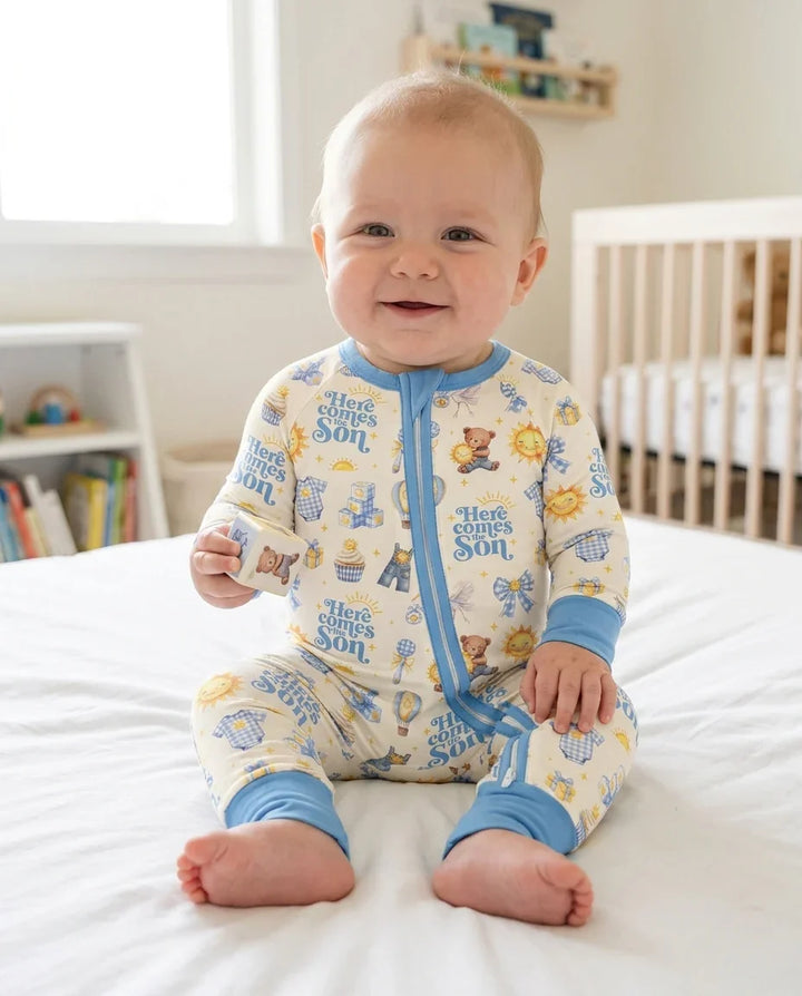 Gerippte Babykleidung mit individuellem Foto - Weich &amp; Skizzenhaft