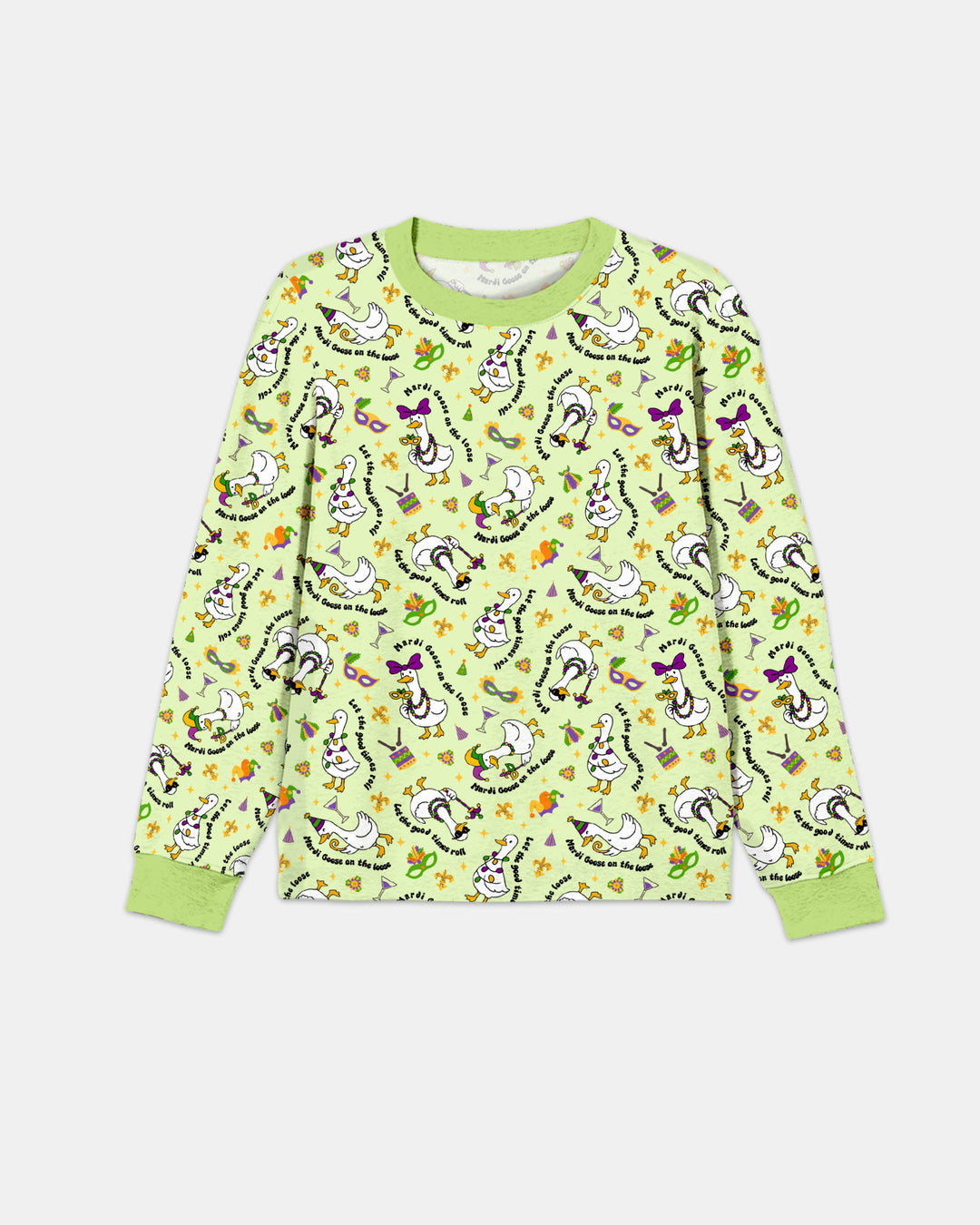 Mardi Gras Silly Goose Men's Pajama Set