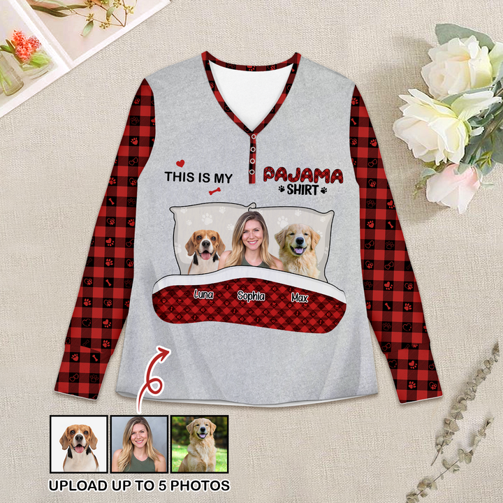 Custom Photo "This is My Pajama Shirt" for Women – Cool and Cozy