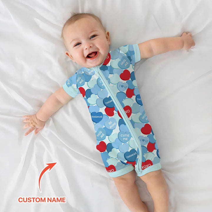 Valentine Candy Crush Family Matching Shorty Zippy