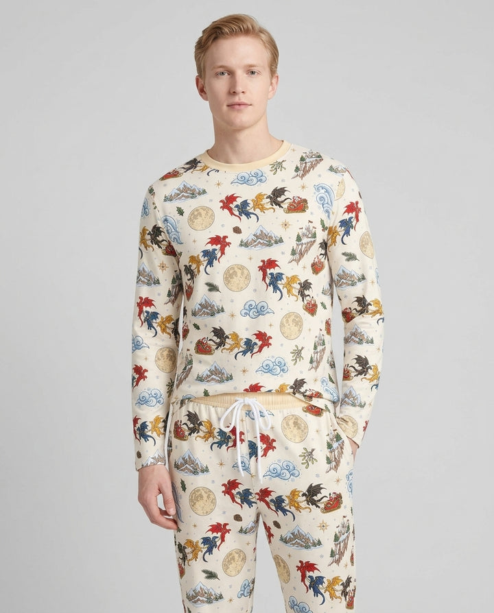 Fourth Wing Christmas Bamboo Men's Pajama Set
