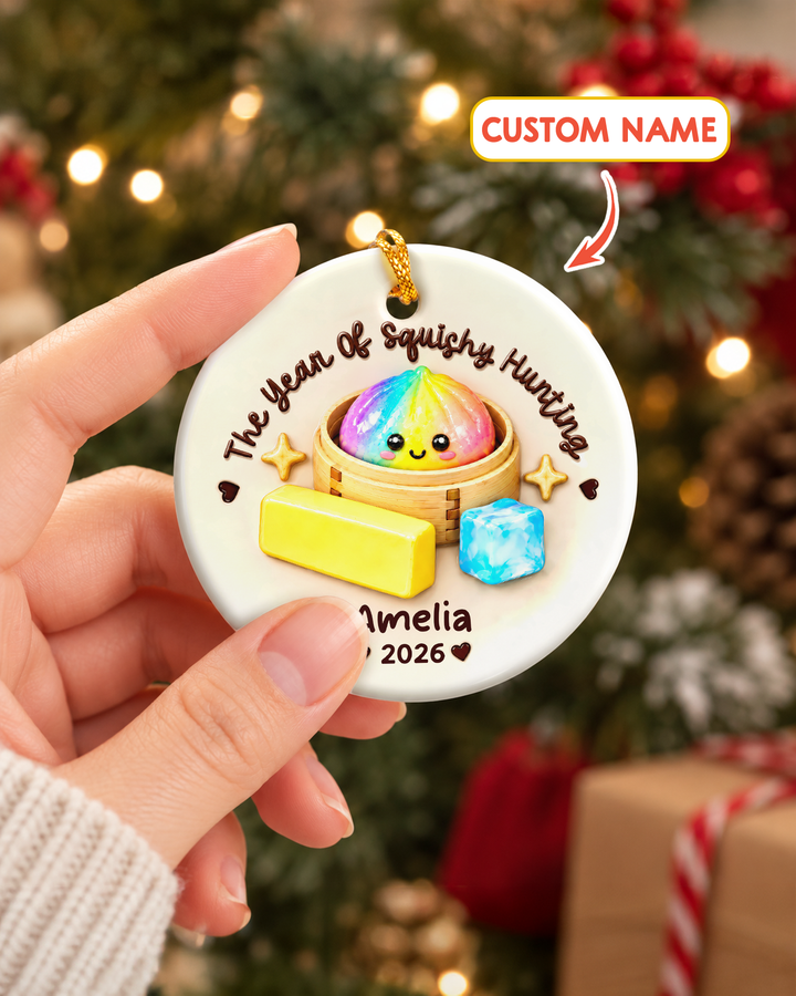 Squishy Dumpling - Personalized Ceramic Ornament