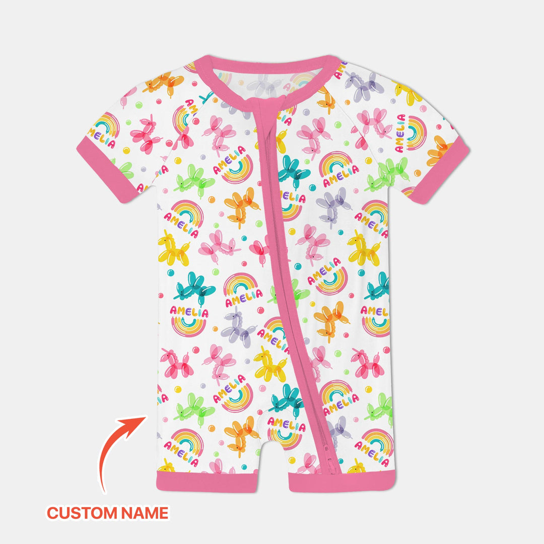Sweet Balloon Dreams Custom Name Shorty Zippy