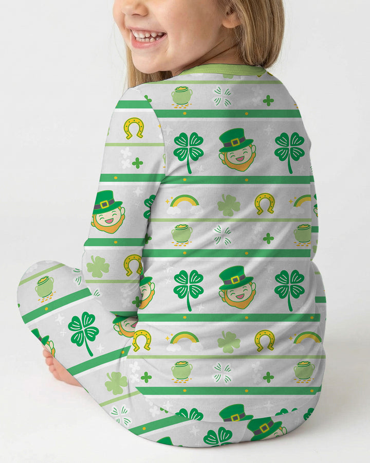 Happy Saint Patrick's Day Two Piece Long Sleeve Pajama Set