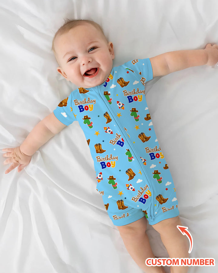 Plantilla PERSONALIZADA de Bambú Pijama Corto con Cremallera