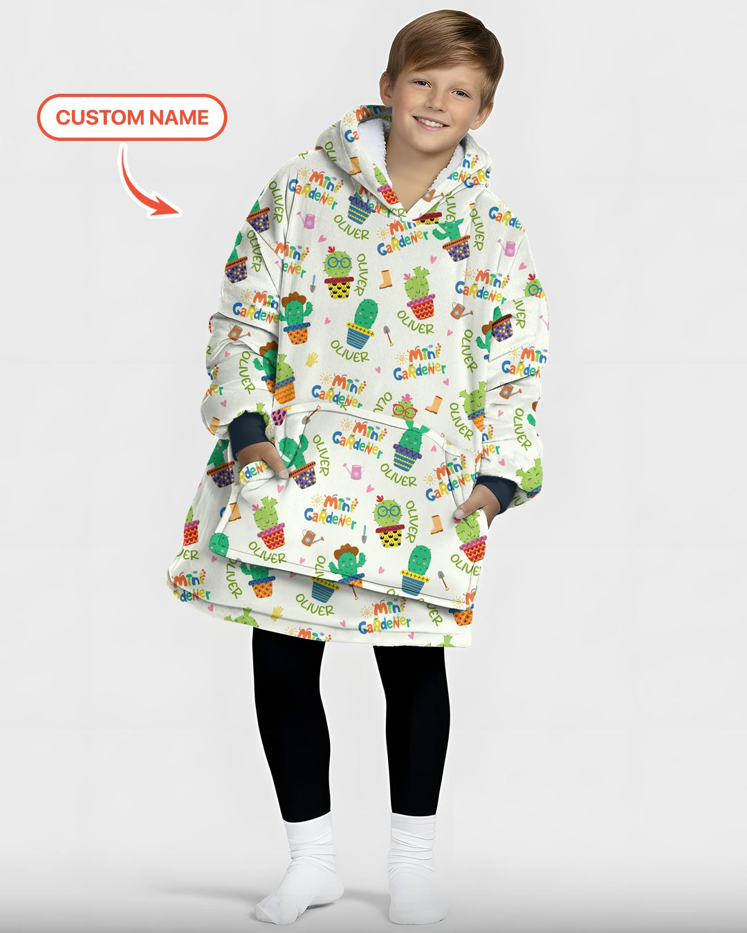 Custom Name Mini Gardener Blanket Hoodie
