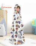 Monster Truck Custom Name Wearable Hooded Blanket