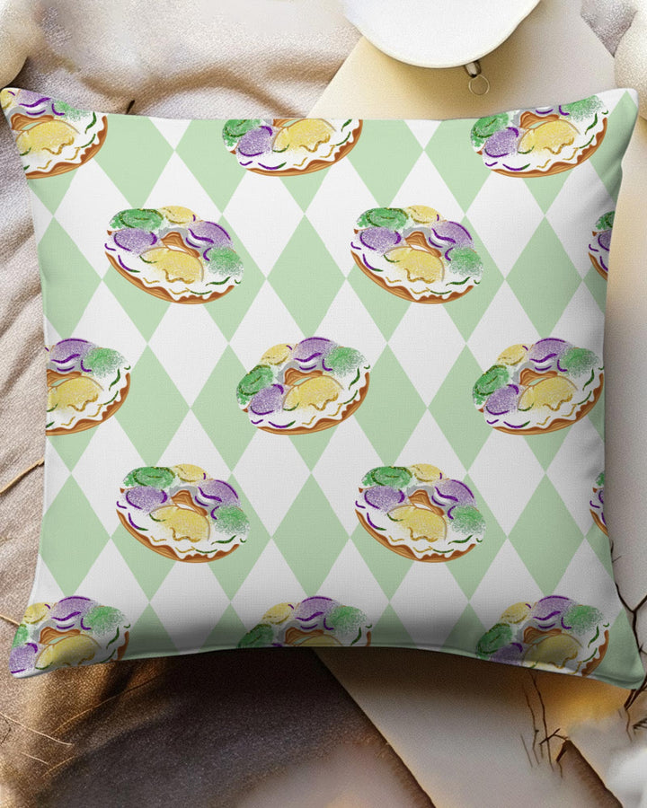 Mardi Gras Donut Pillow Case