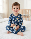 Mahjong Tov Hanukkah Family Matching Bamboo Two Piece Long Sleeve Pajama Set