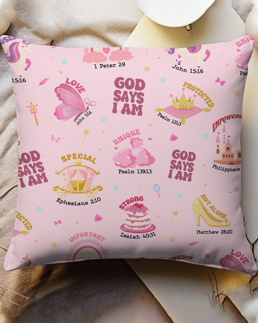 God Says I Am Girl Pillow Case