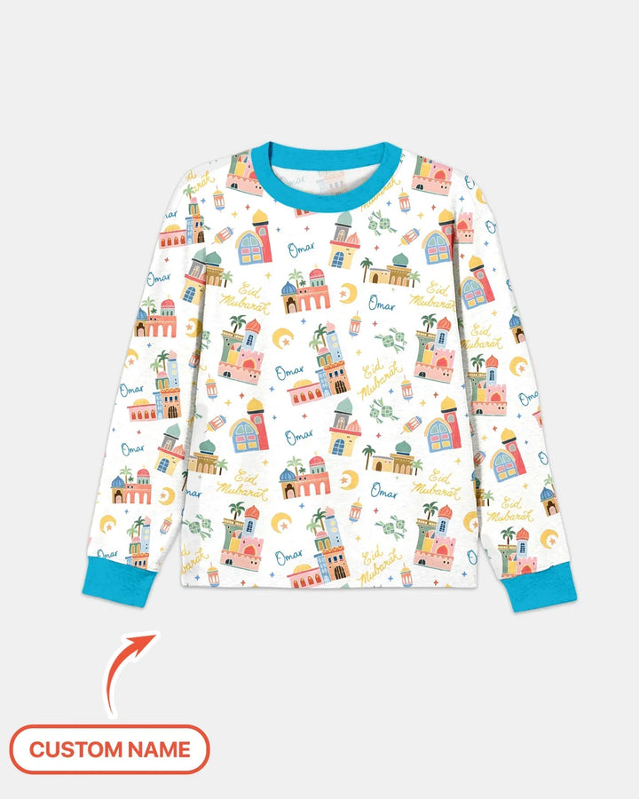 Eid Mubarak Custom Name Men's Pajama Set