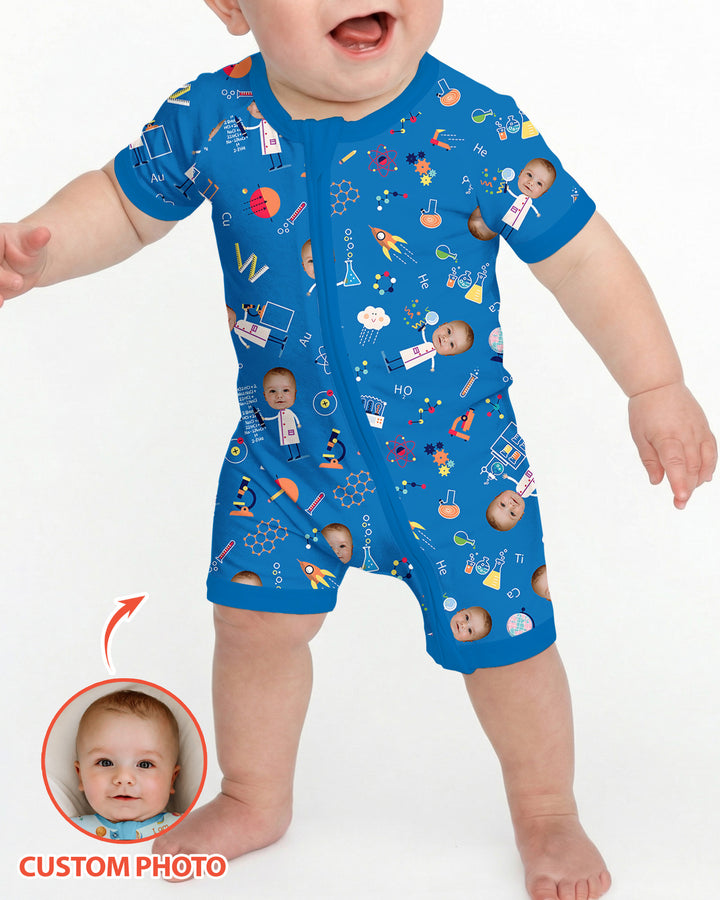 Custom Image Chemical Laboratory Bamboo Shorty Zippy