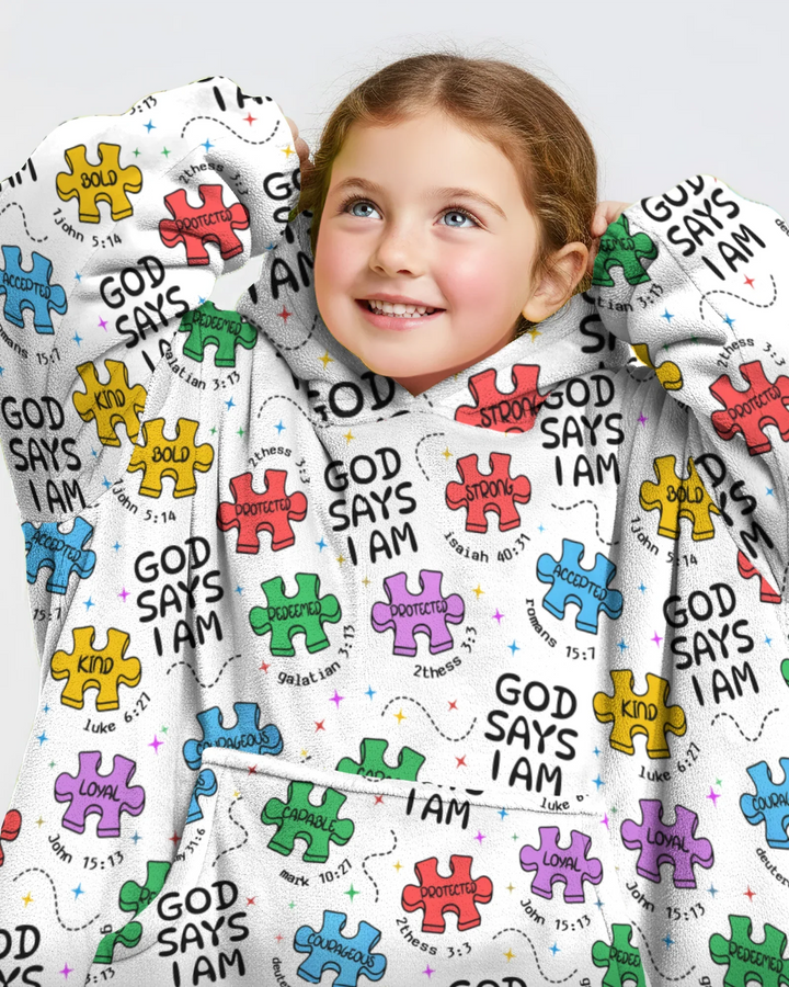 All Pieces Belong Wearable Blanket Hoodie