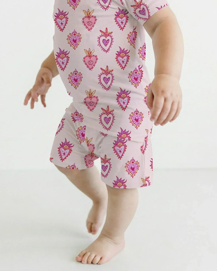 Mi Milagro Two Piece Short Sleeve Shorts Pajama Set