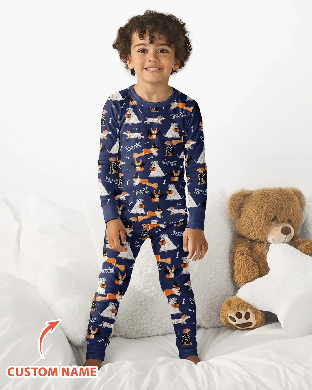 Halloween Dog Bamboo Two Piece Long Sleeve Pajama Set