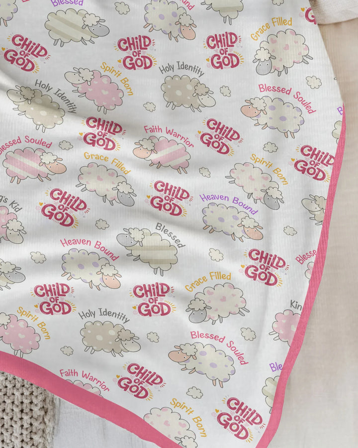 A Child Of God Girl Bamboo Blanket