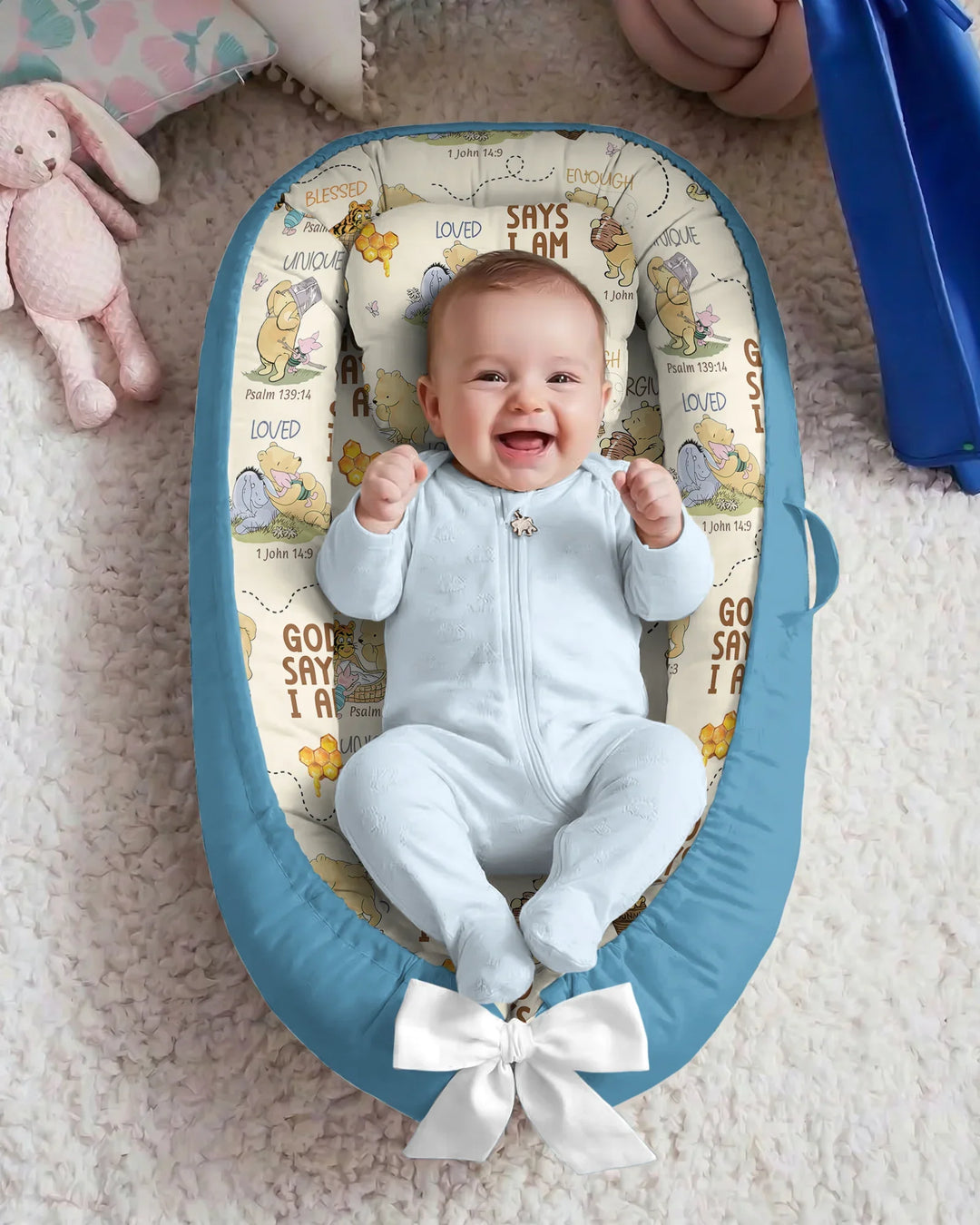 God Says I Am – Little Blessings Bamboo Baby Nest Bed