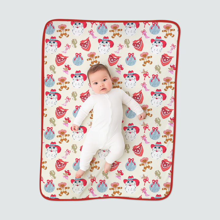 Lovely Western Christmas Girl Toddler Blanket