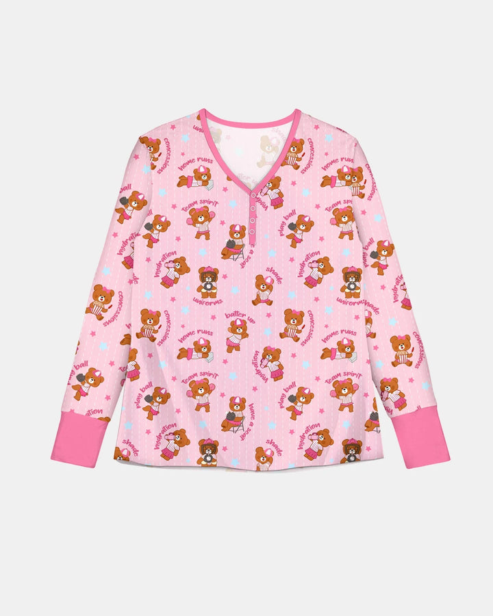 Born To Play Baseball Bamboo Women Pajama Set