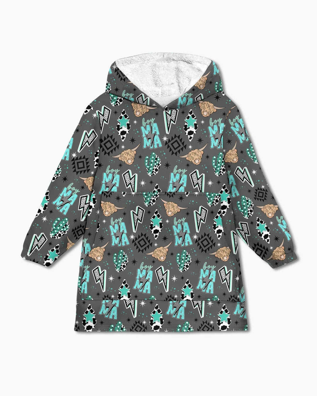 Western Mama & Me Matching Wearable Bamboo Blanket Hoodie