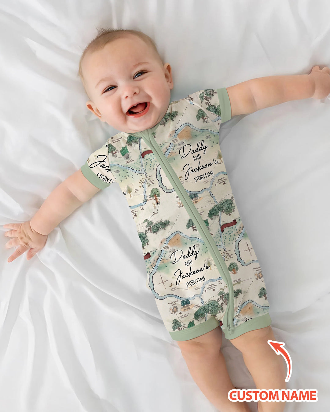 Mommy Daddy And Me Bedtime Story Family Matching Bamboo Shorty Zippy