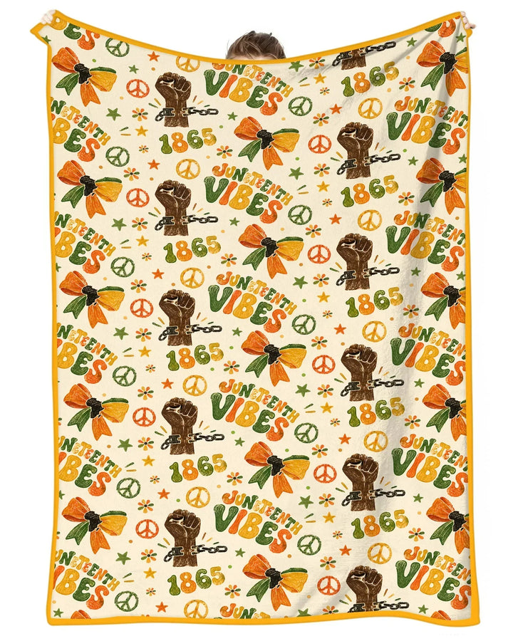 Juneteenth Vibes Vintage Bamboo Blanket