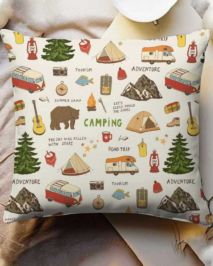Outdoor Camping Adventure Family Matching Bamboo Pillow Case
