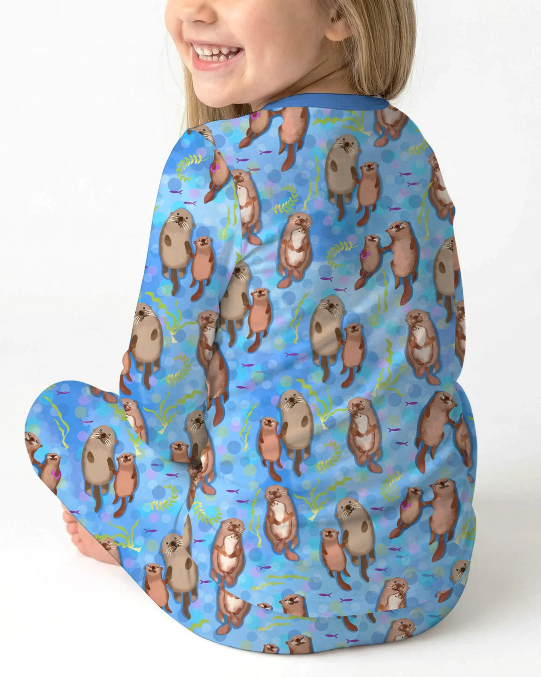 Conjunto de pijama de dos piezas de bambú con mangas largas Otterly Together