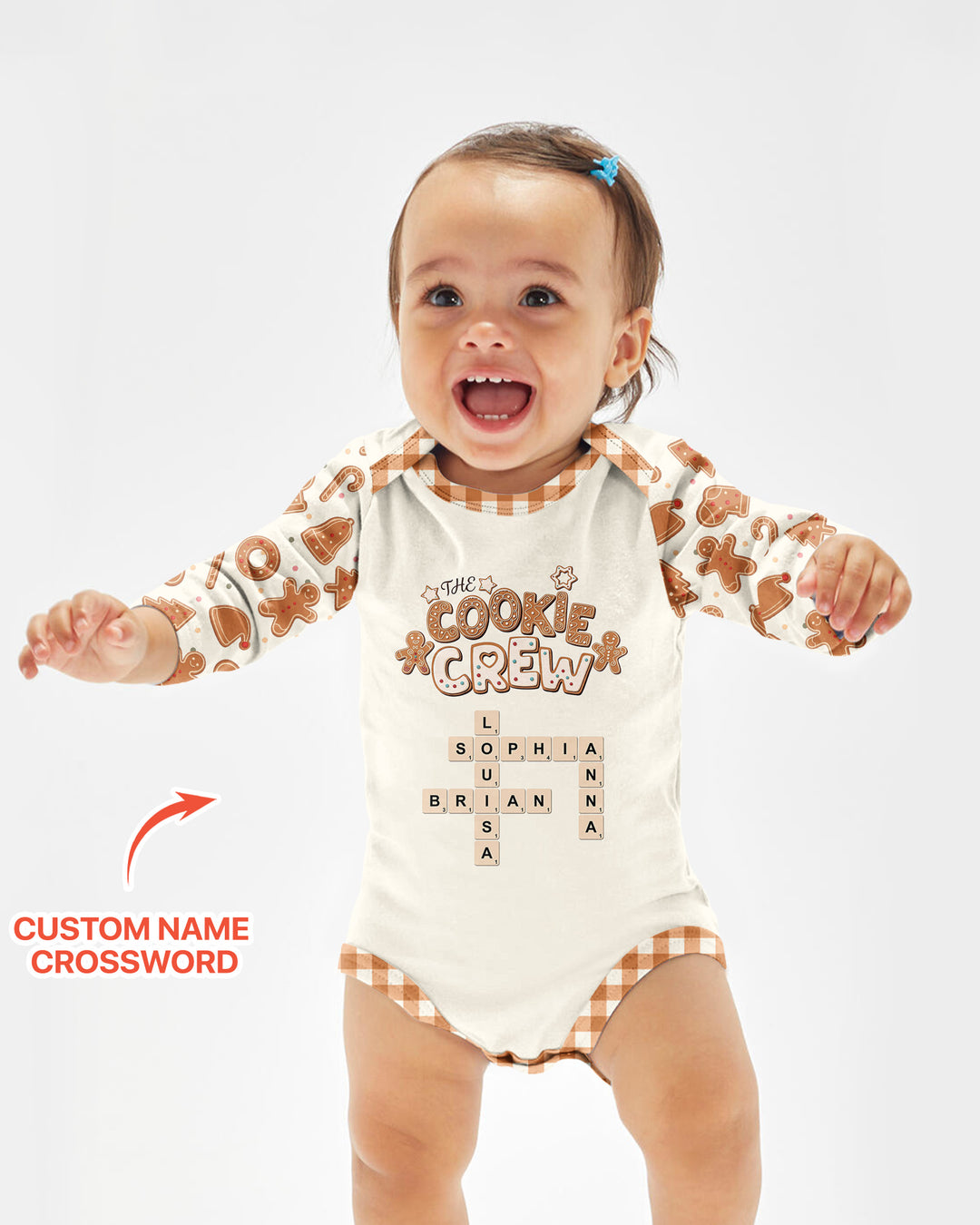 Custom Crossword Cookie Crew Bamboo Bodysuit