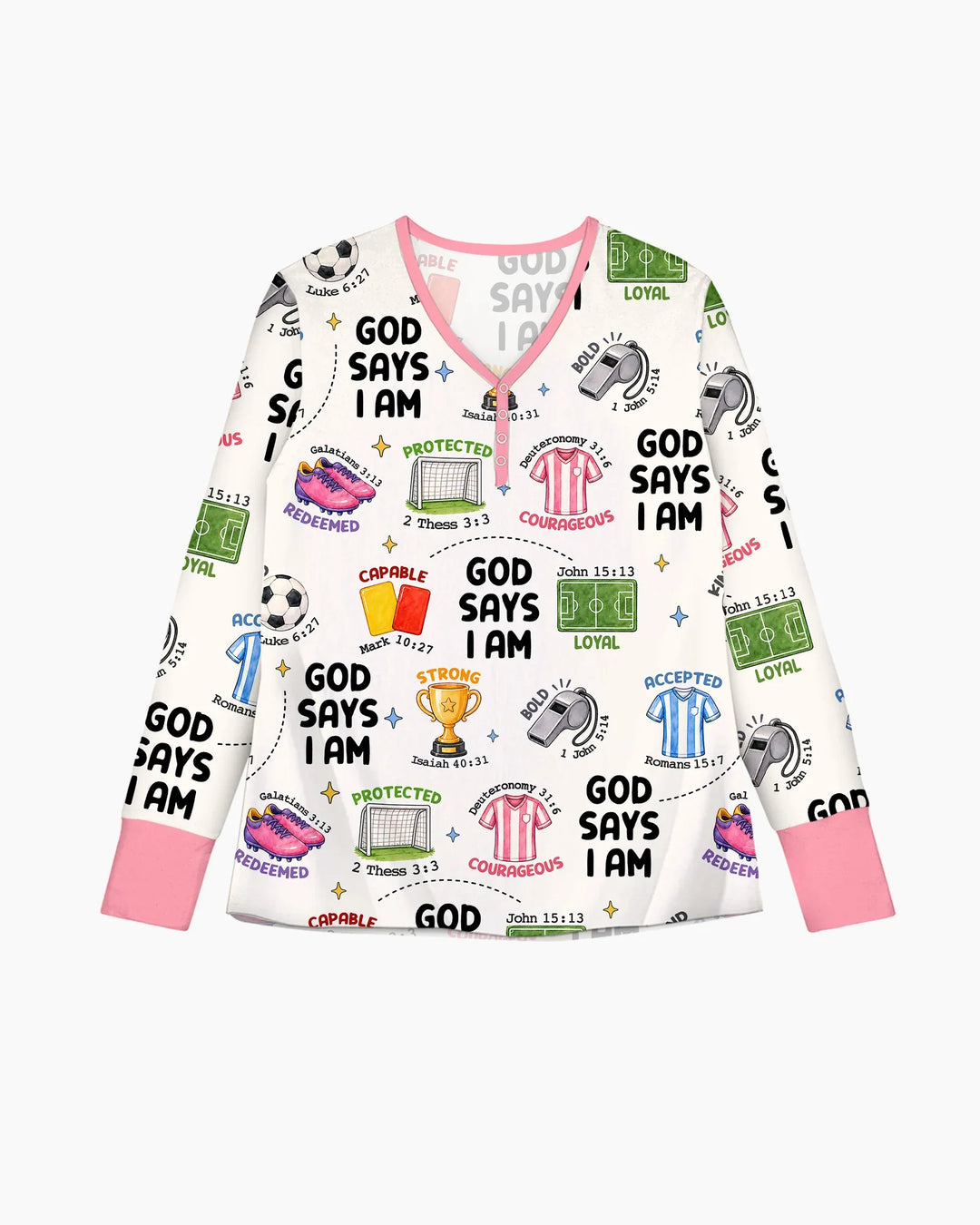 God Says I Am Soccer Bamboo Women Pajama Set