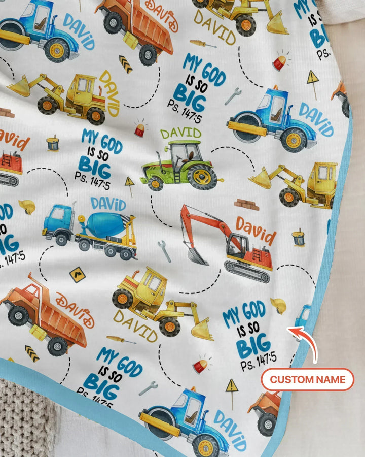 My God Is So Big Custom Name Bamboo Blanket