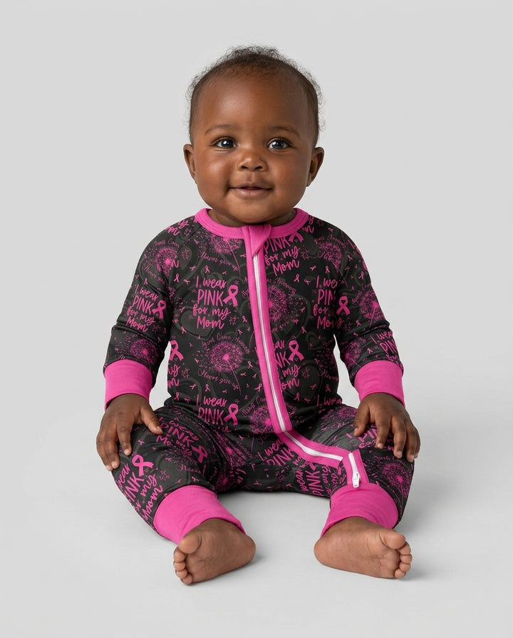 I Wear Pink For My Mom Bamboo Convertible Zippy