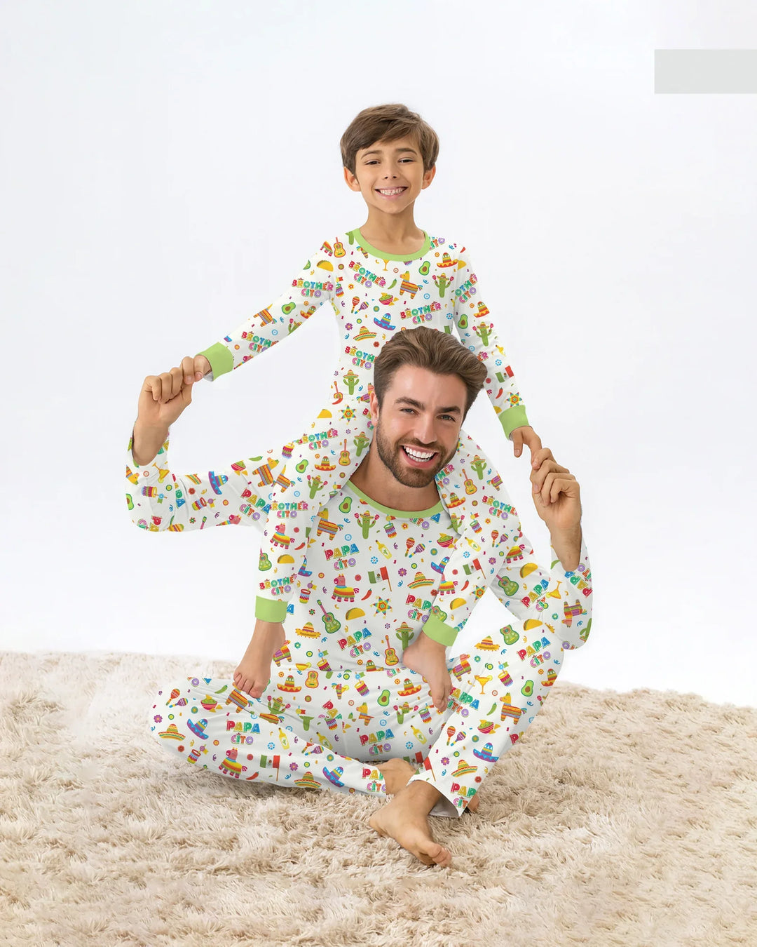 Cinco de Mayo Family Matching Bamboo Two Piece Long Sleeve Pajama Set
