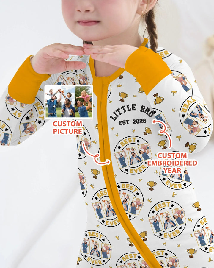 Personalized Family Matching Father's Day Embroidered Bamboo Convertible Zippy