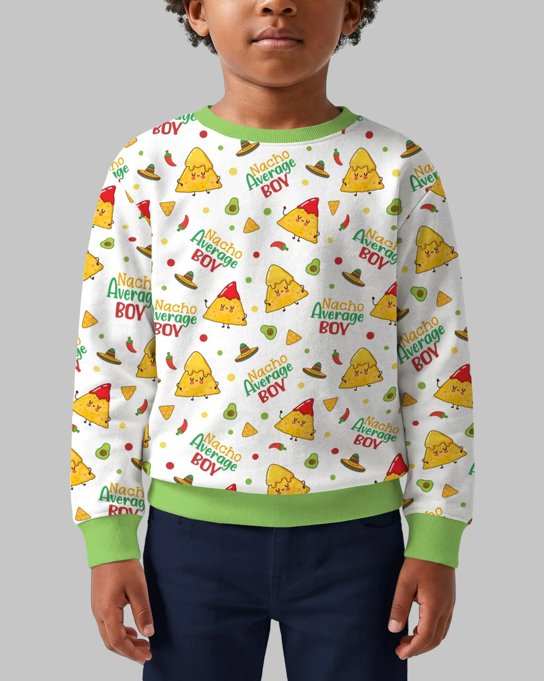 Sudadera de cuello redondo de bambú Lil Nacho Average Kid