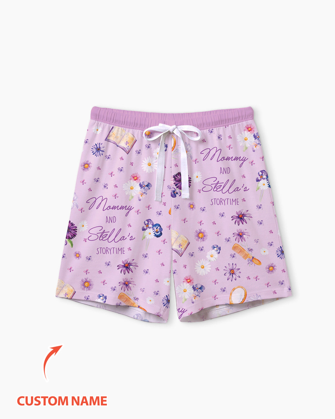 Mommy Daddy And Me Bedtime Story Family Matching Bamboo Women Short Sleeve Short Pajama Set