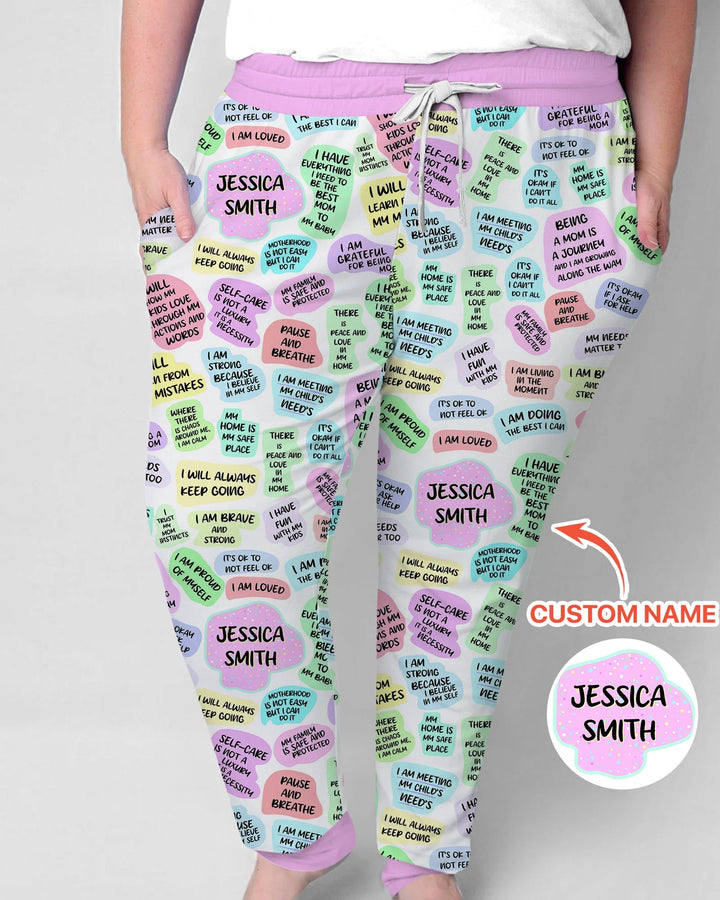 Conjunto de pijama de bambú con afirmación diaria para mamá y bebé