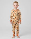 Funny Halloween Highland Cow Bamboo Two Piece Long Sleeve Pajama Set