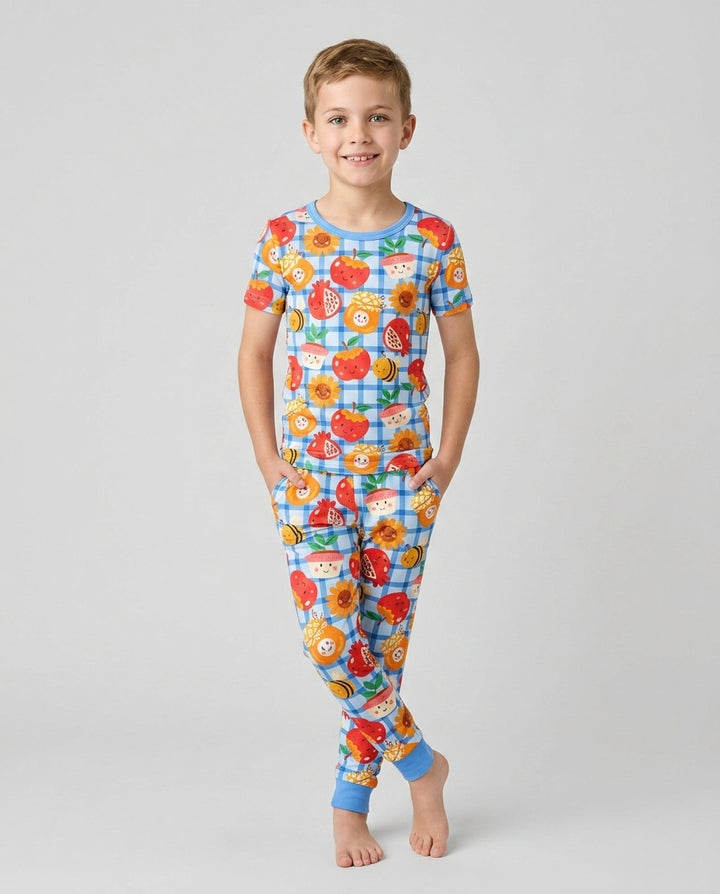 Sweet New Year Bamboo Two Piece Short Sleeve Pajama Set