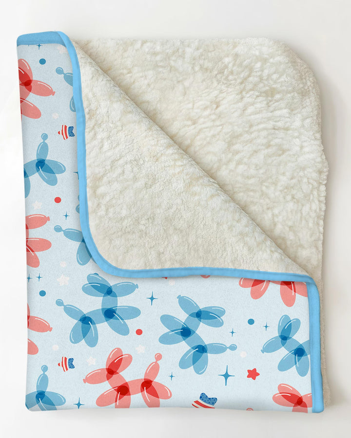 American Balloon Dog Party Bamboo Blanket